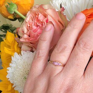 Rose Gold Pink Sapphire Ring